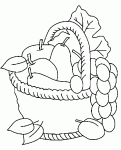 coloriages de paniers de fruits