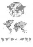 coloriages de cartes du mondes