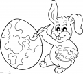 coloriage Oeuf et Lapin de Paques a imprimer 17
