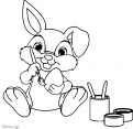 coloriage Oeuf et Lapin de Paques 2