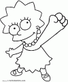 coloriage Lisa Simpson 11