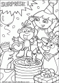 coloriage dora anniversaire 71