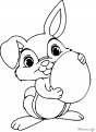 coloriage de Lapin cute de Paques 20