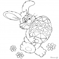 coloriage Oeuf et Lapinou de Paques 38