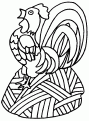 coloriage coq 04