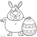 coloriage Oeuf et Lapin de Paques 30