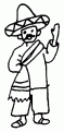 coloriage de mexicain 07