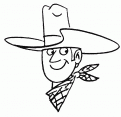 coloriage cowboy 50