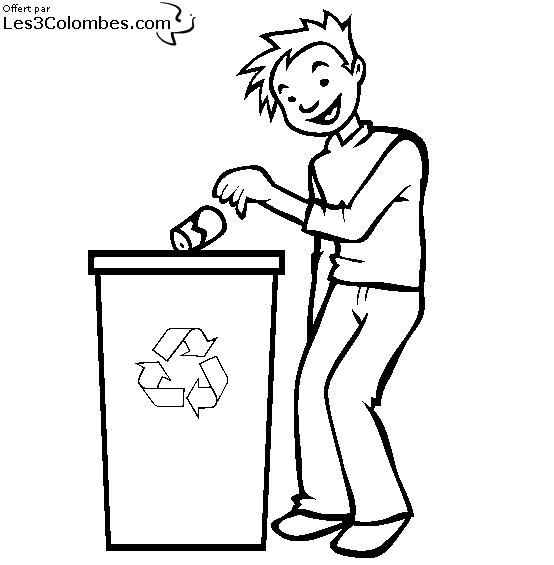 coloriage ecologie environnement recyclage 43