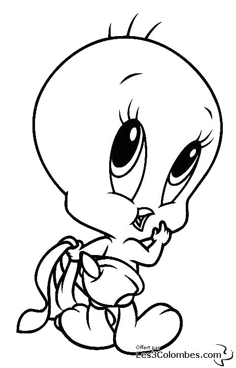 coloriage titi toons