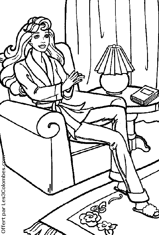 coloriage barbie 10