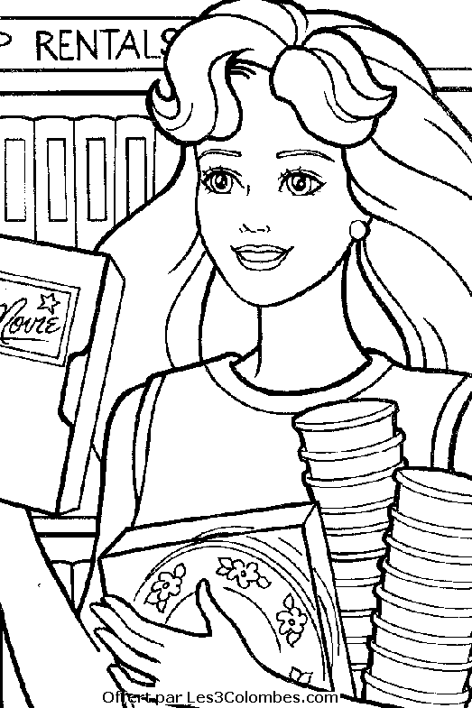 coloriage barbie 11