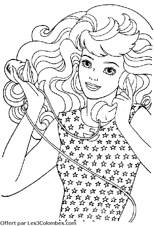 coloriage barbie 12