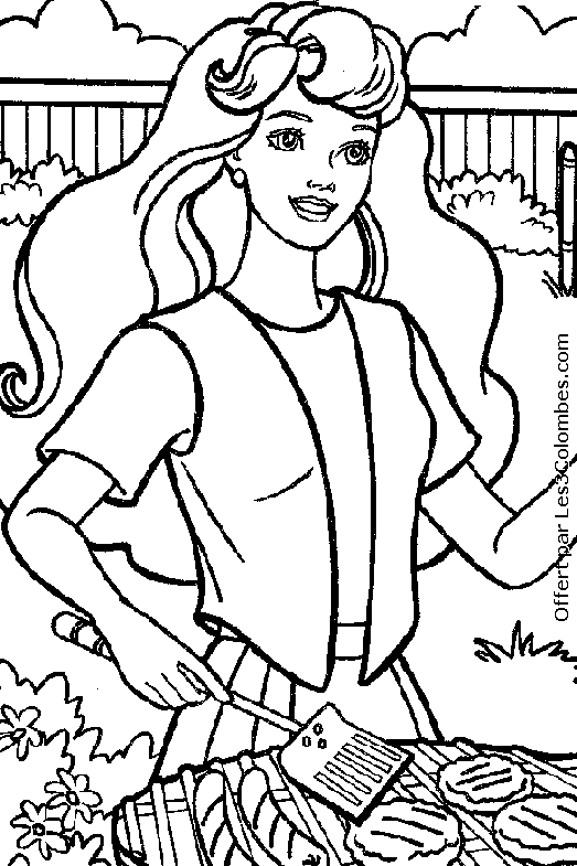 coloriage barbie 14