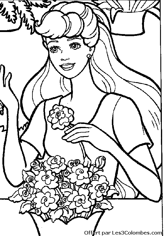coloriage barbie 17