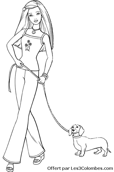 coloriage barbie 20
