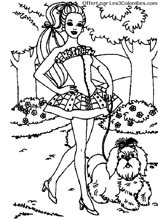 coloriage barbie 43