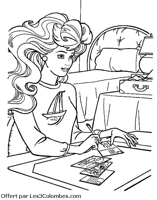 coloriage barbie 50
