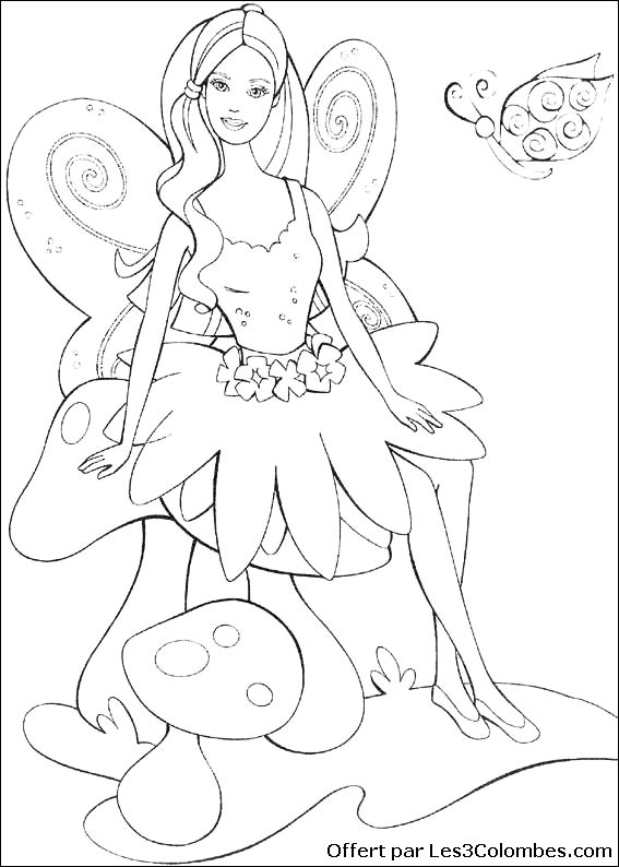 coloriage barbie 64