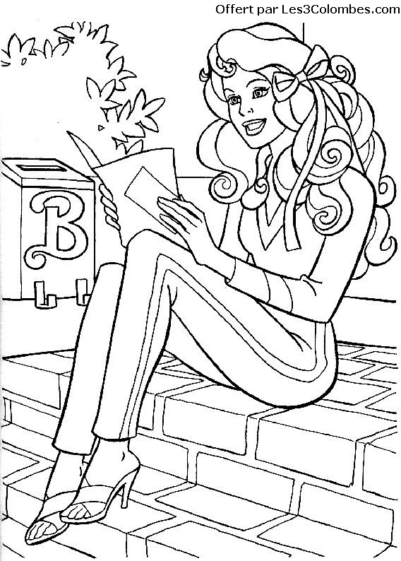 coloriage barbie 67