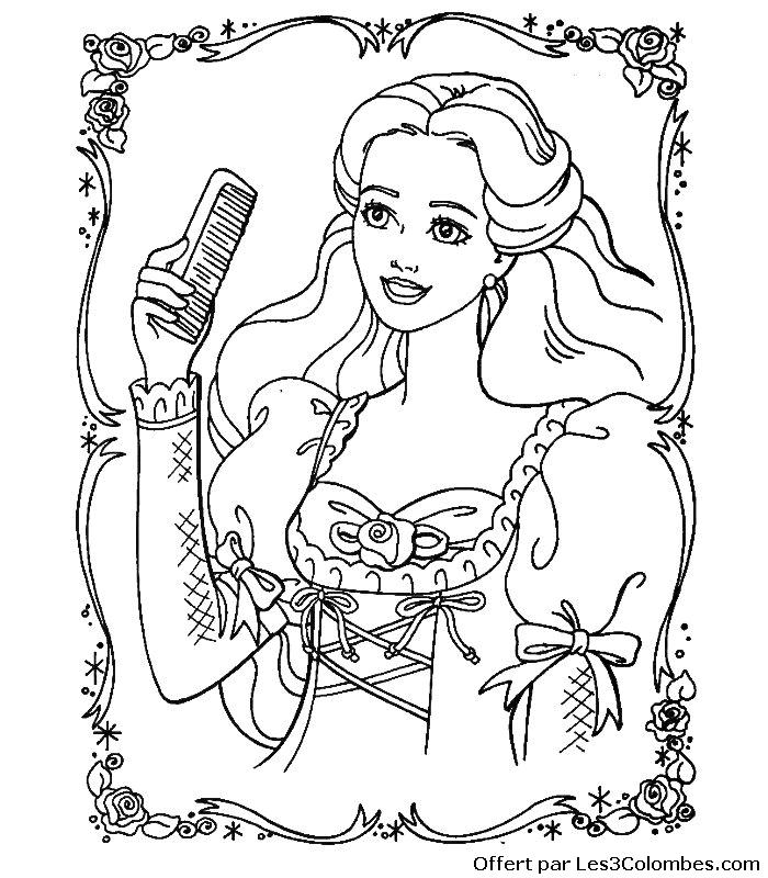 coloriage barbie 70
