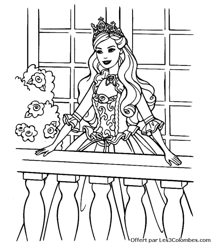 coloriage barbie 80