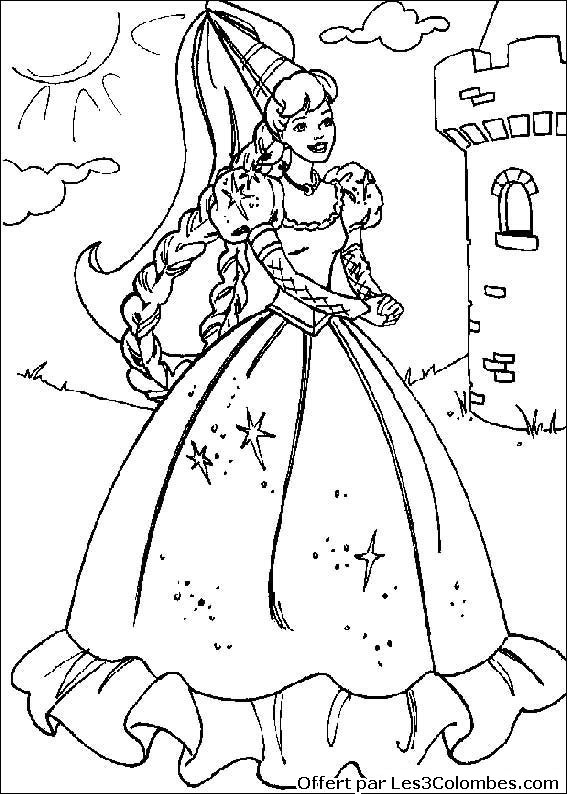 coloriage barbie 93