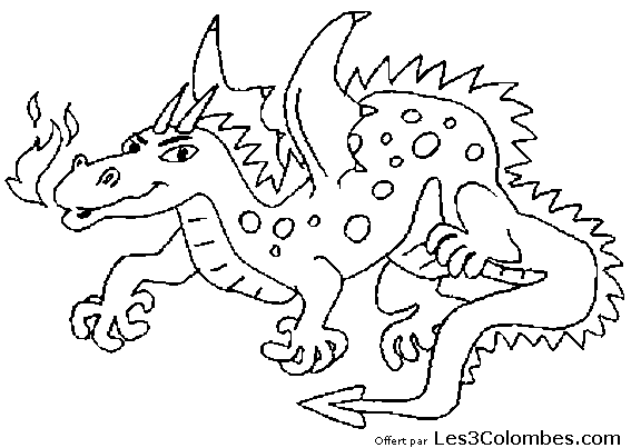 coloriage dragon 16
