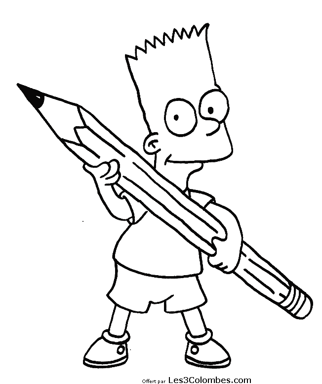 coloriage Bart Simpson 14