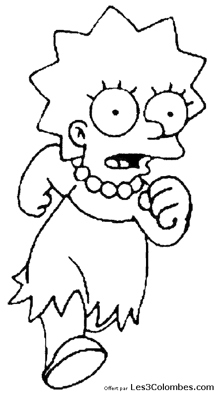 coloriage Lisa Simpson 24