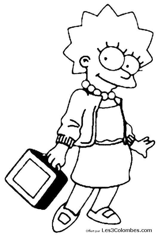 coloriage Lisa Simpson 33