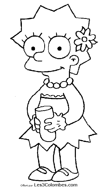 coloriage Lisa Simpson 52
