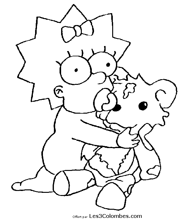 coloriage Maggie Simpson 03