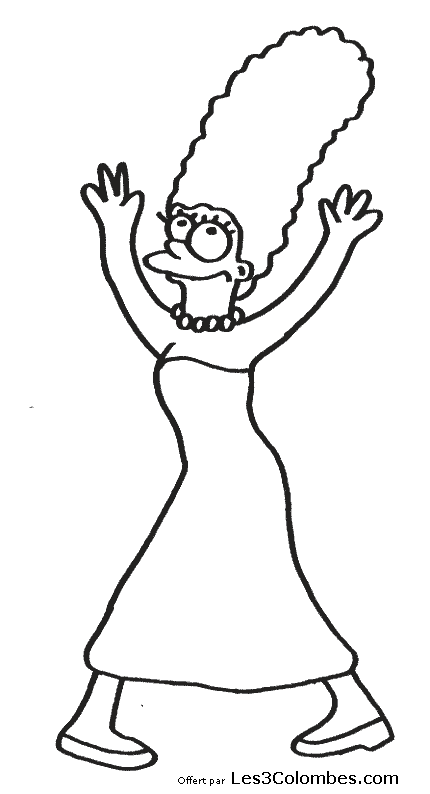 coloriage Marge Simpson 47