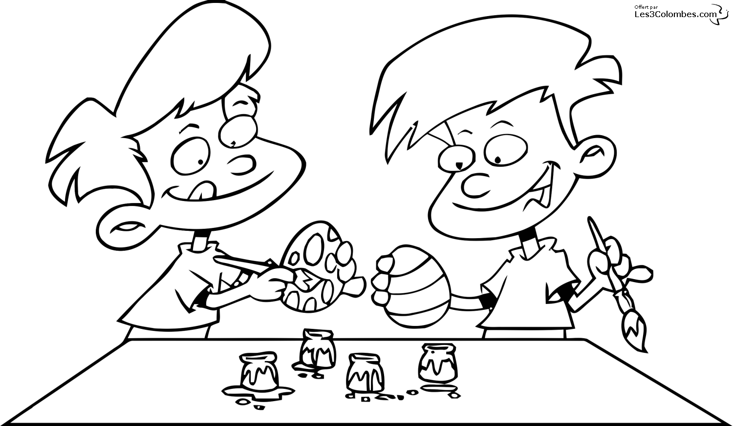coloriage activite enfants oeuf de paques