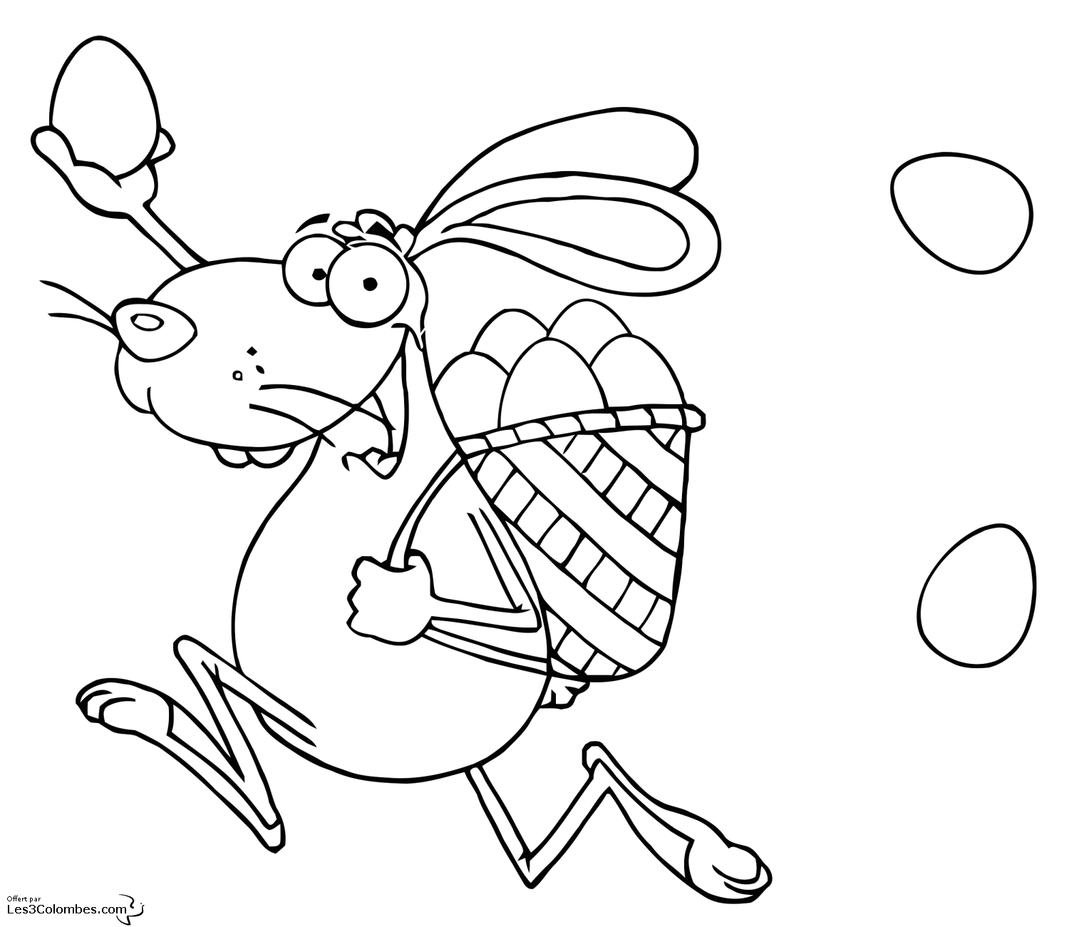 coloriage Oeuf et Lapin de Paques 15