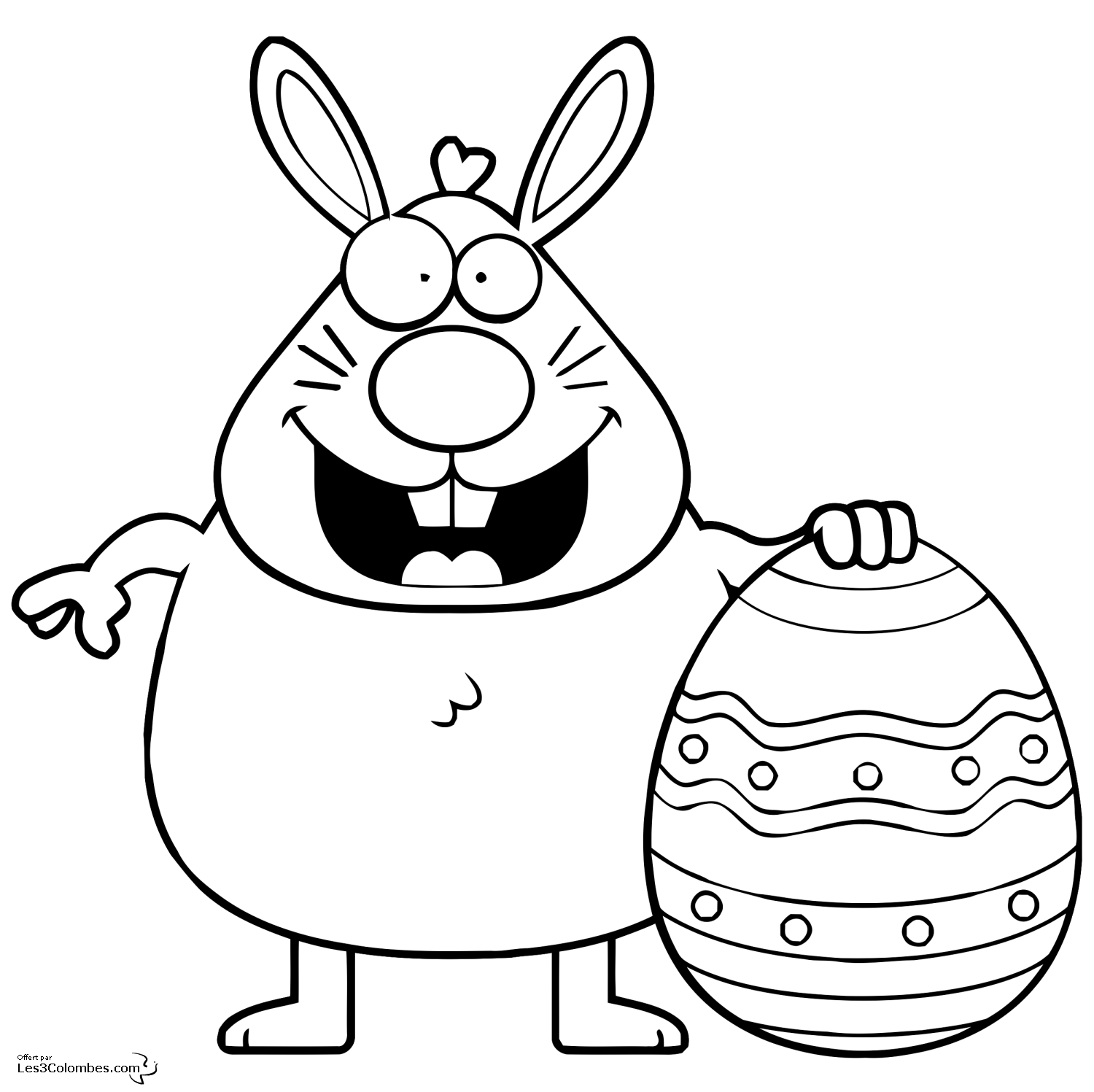 coloriage Oeuf et Lapin de Paques 30