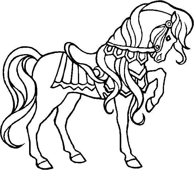 coloriage cheval 50