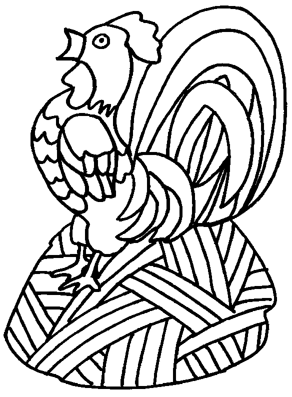 coloriage coq 04