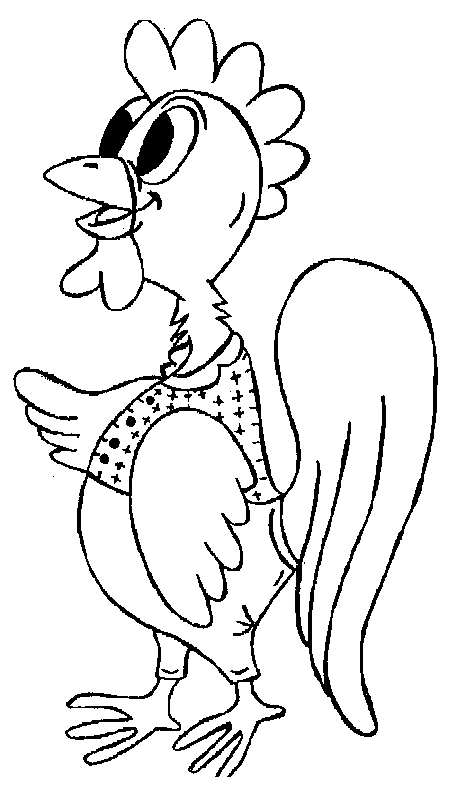 coloriage coq 12