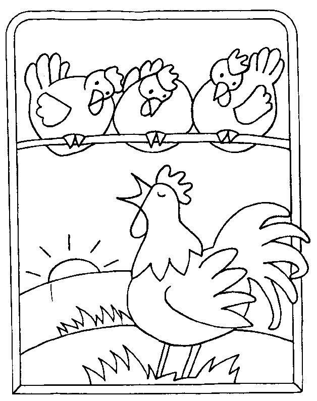 coloriage coq 13