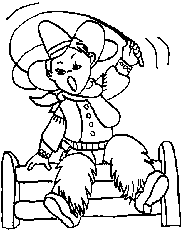 coloriage cowboy 03