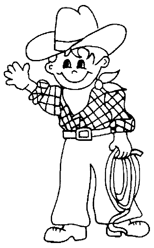 coloriage cowboy 05
