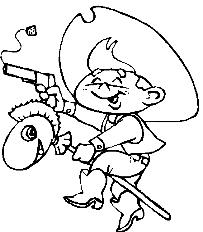 coloriage cowboy 06
