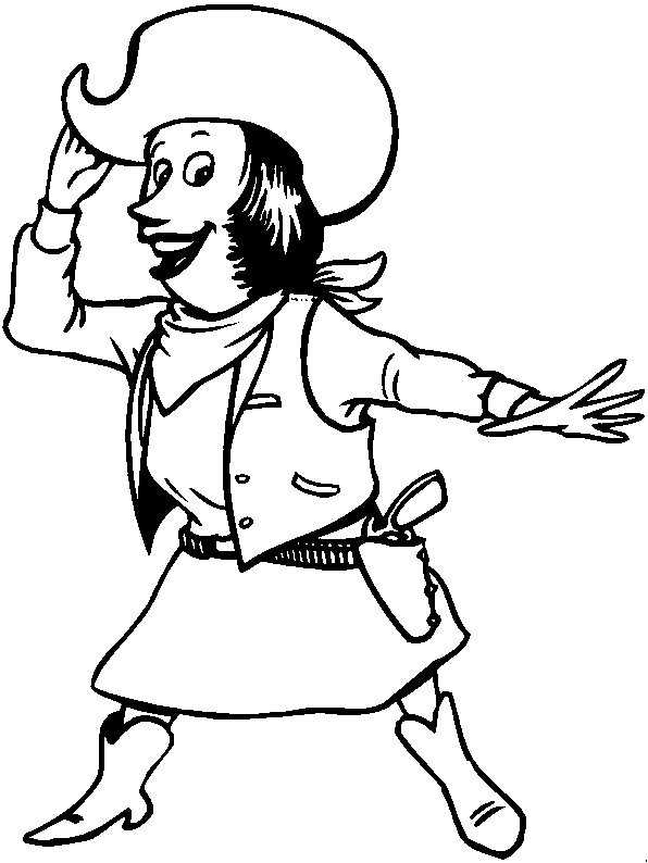 coloriage cowboy 07