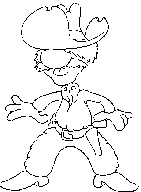 coloriage cowboy 08