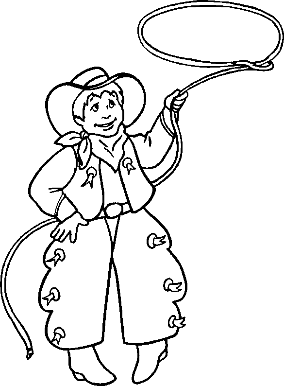 coloriage cowboy 12