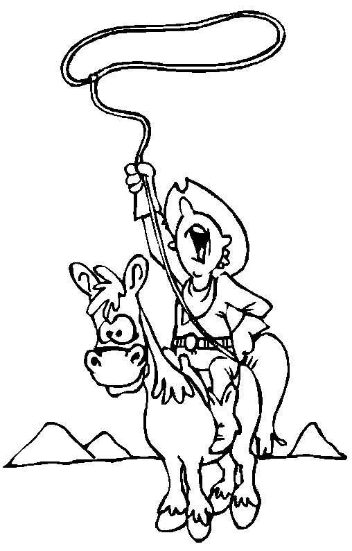 coloriage cowboy 15