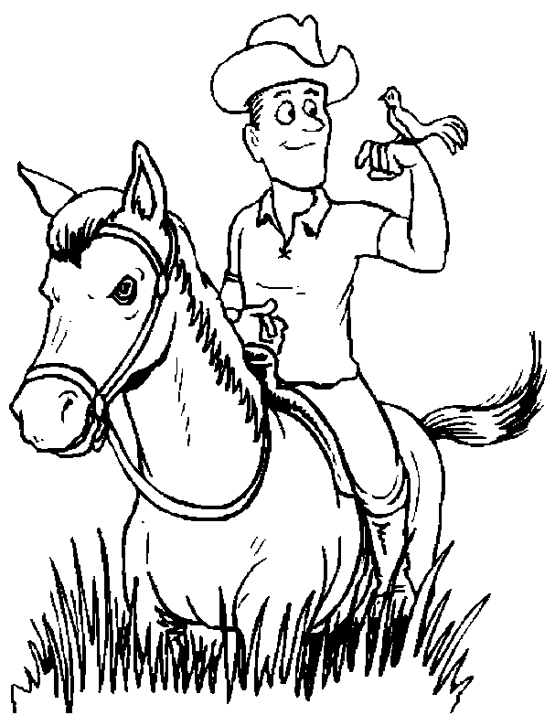 coloriage cowboy 17