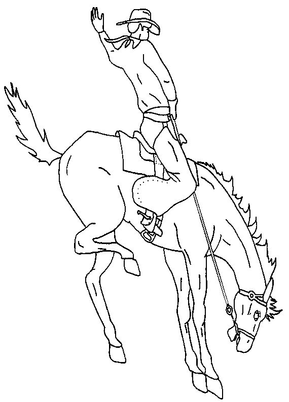 coloriage cowboy 19